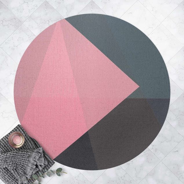 Buitenkleden Pink Transparency Geometry