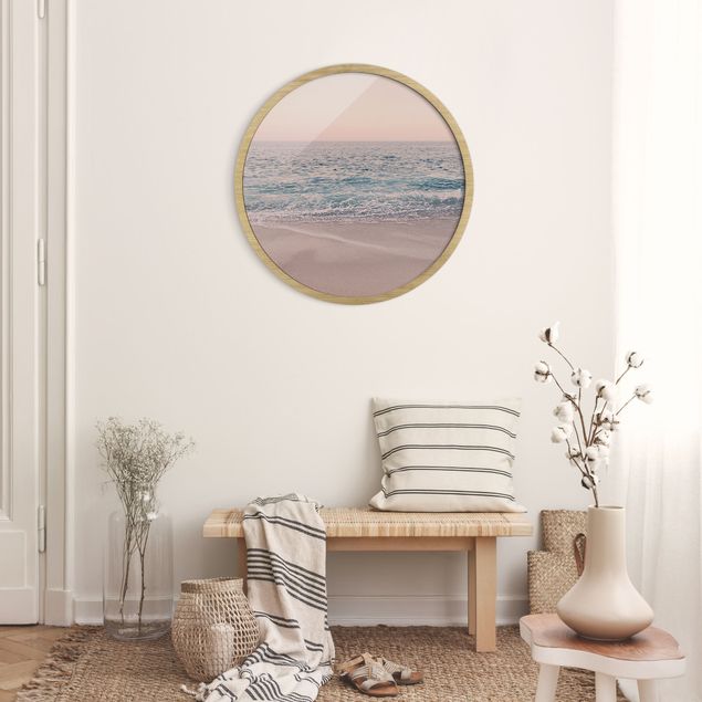 Rond schilderijen Spiaggia oro rosa la mattina