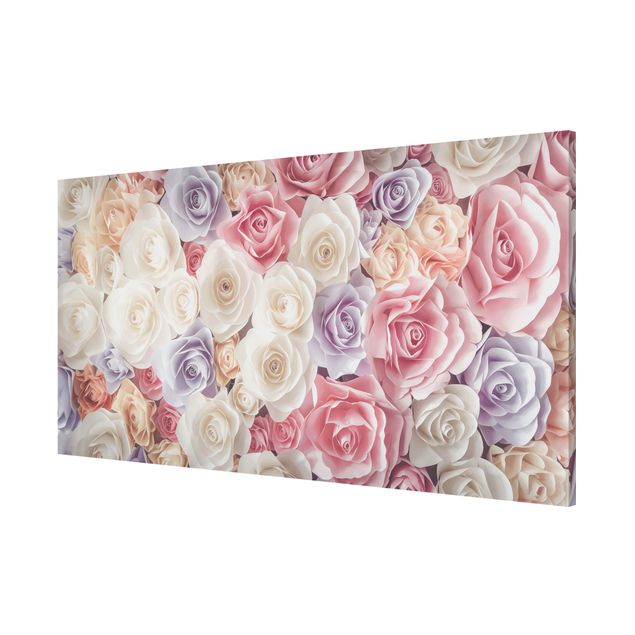 Magneetborden Pastel Paper Art Roses