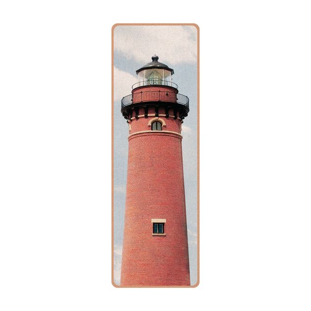 Yogamat kurk Red Lighthouse On Sky Blue Backdrop