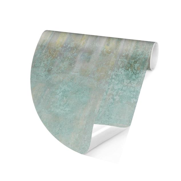 Behangcirkel - Rustic Concrete Pattern Mint