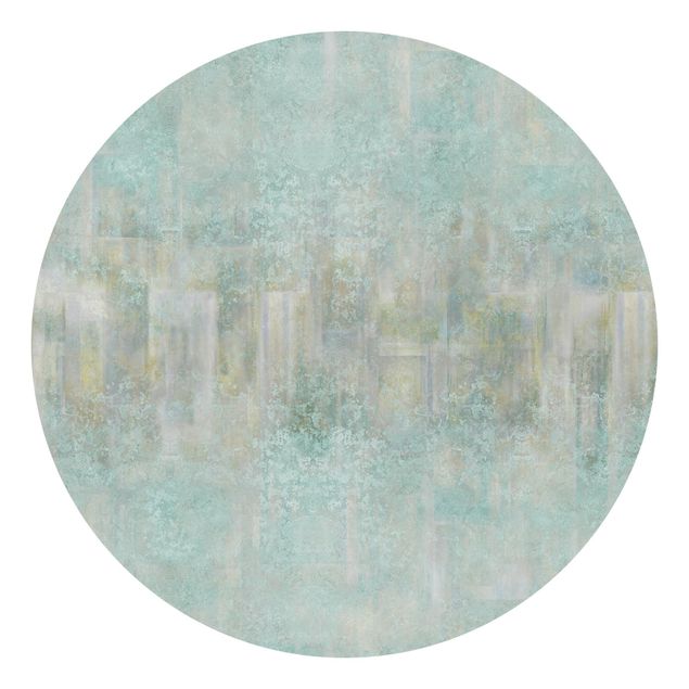 Behangcirkel - Rustic Concrete Pattern Mint