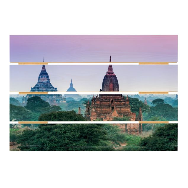 Houten schilderijen op plank Temple Grounds In Bagan