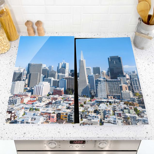 Kookplaat afdekplaten San Francisco Skyline