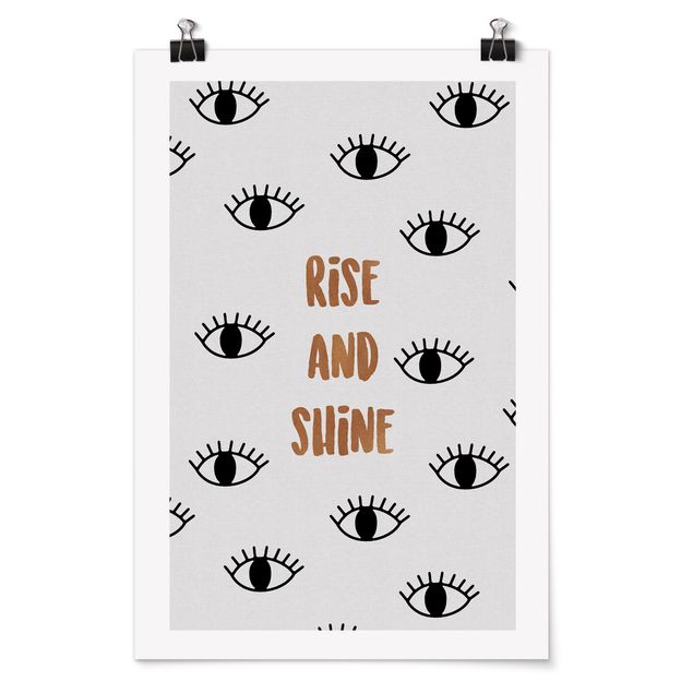 Posters Bedroom Quote Rise & Shine