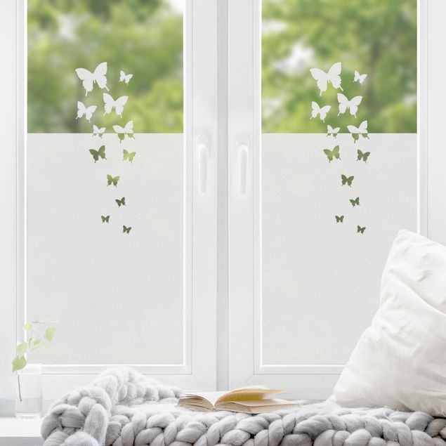 Window film - Vlinderdecoratie grens