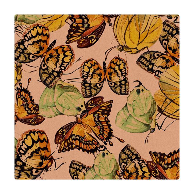 Kurk mat Swarm Of Yellow Butterflies