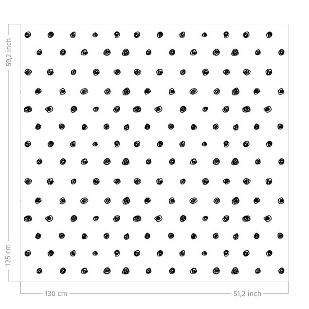 gordijn patroon Black Ink Dot Pattern