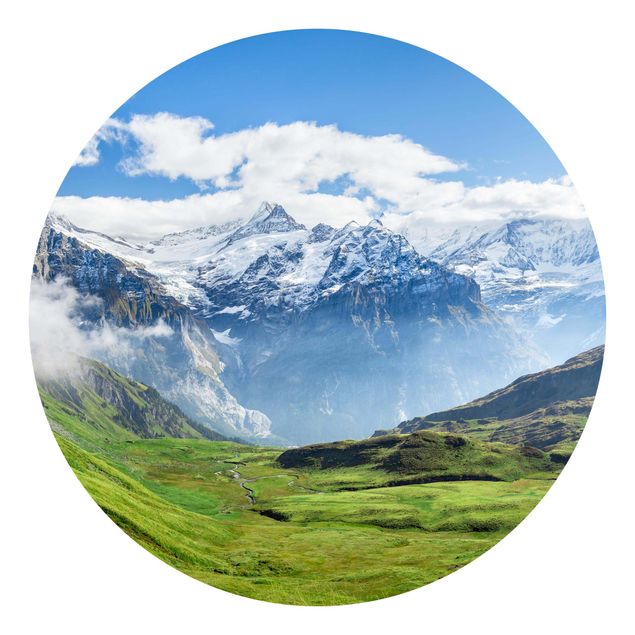 Behangcirkel Swizz Alpine Panorama