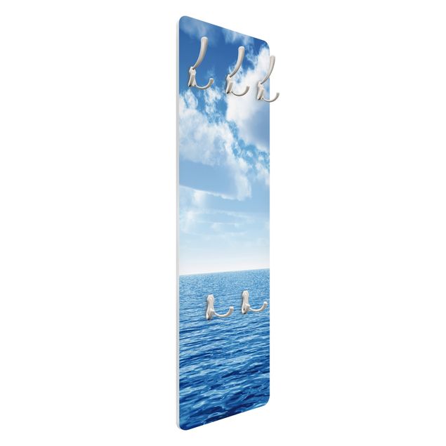 Wandkapstokken houten paneel Shining Ocean