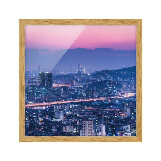 Ingelijste posters Skyline Of Seoul