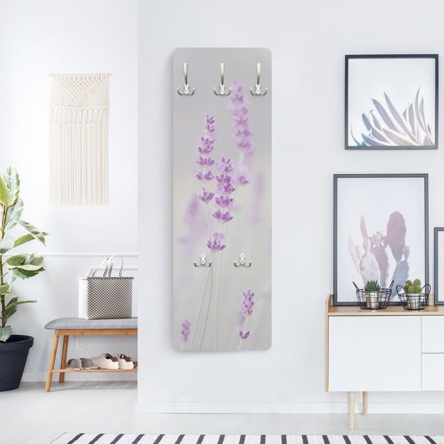 Wandkapstokken houten paneel Summer In A Field Of Lavender