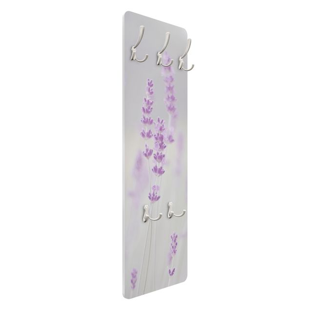 Wandkapstokken houten paneel Summer In A Field Of Lavender