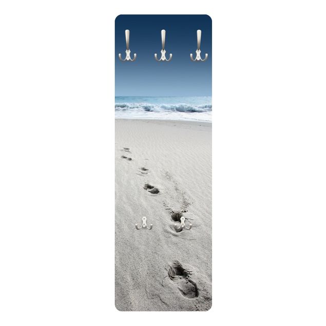 Wandkapstokken houten paneel Traces In The Sand