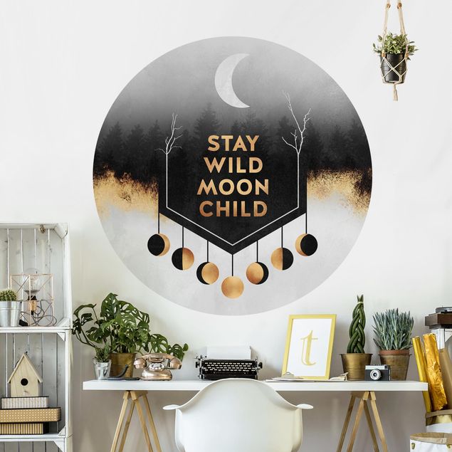 Behangcirkel Stay Wild Moon Child
