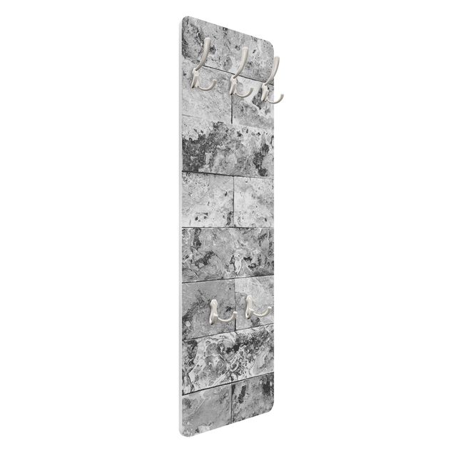 Wandkapstokken houten paneel Stone Wall Natural Marble Grey