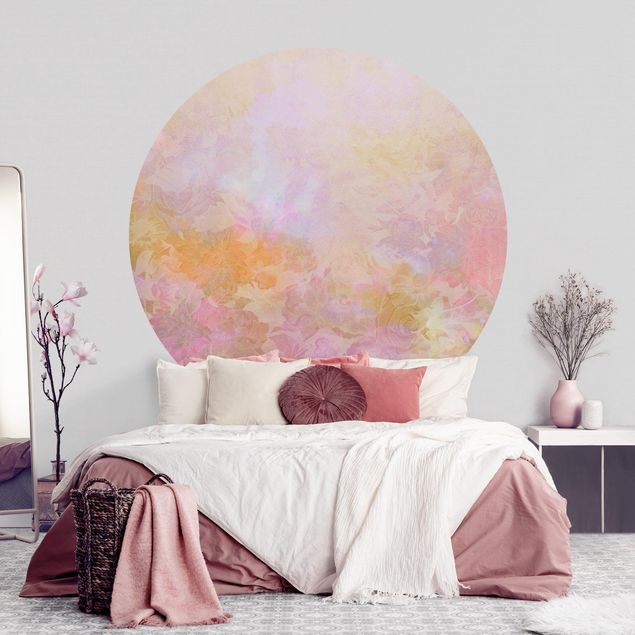 Behangcirkel Bright Floral Dream In Pastel