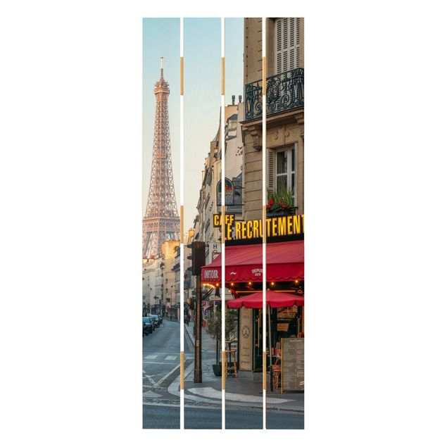 Houten schilderijen op plank Streets Of Paris