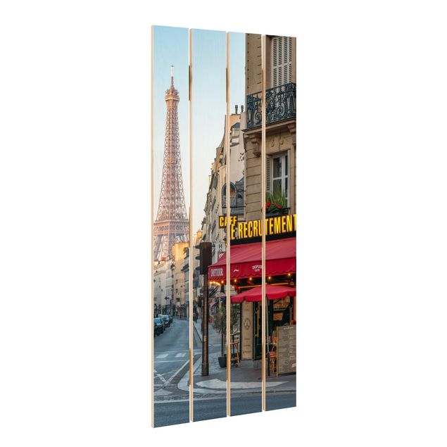 Houten schilderijen op plank Streets Of Paris
