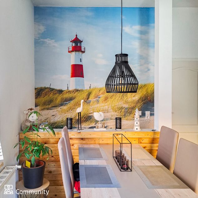 Fotobehang Lighthouse At The North Sea