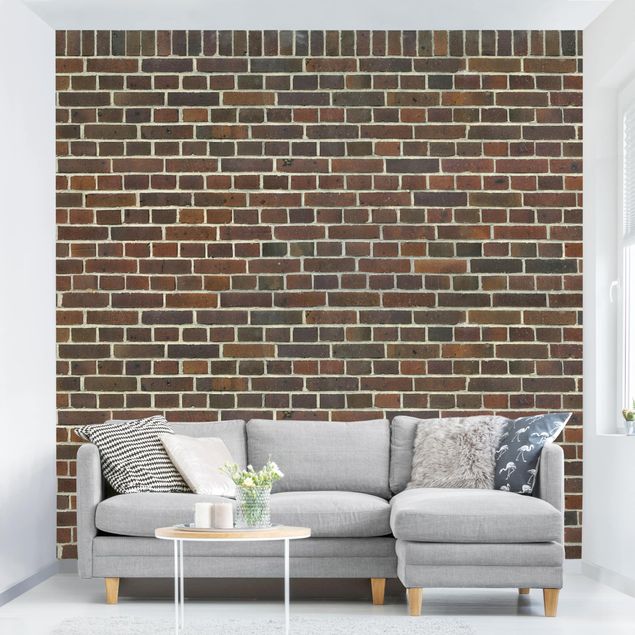 Fotobehang Brick Wall Reddish Brown