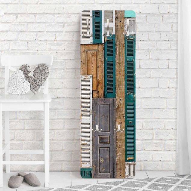 Wandkapstokken houten paneel The Doors