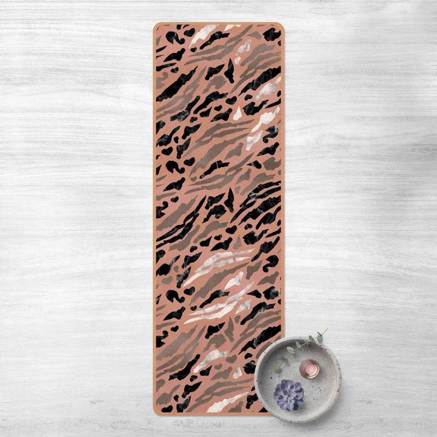Vloerkleed modern Tiger Stripes In Marble And Gold