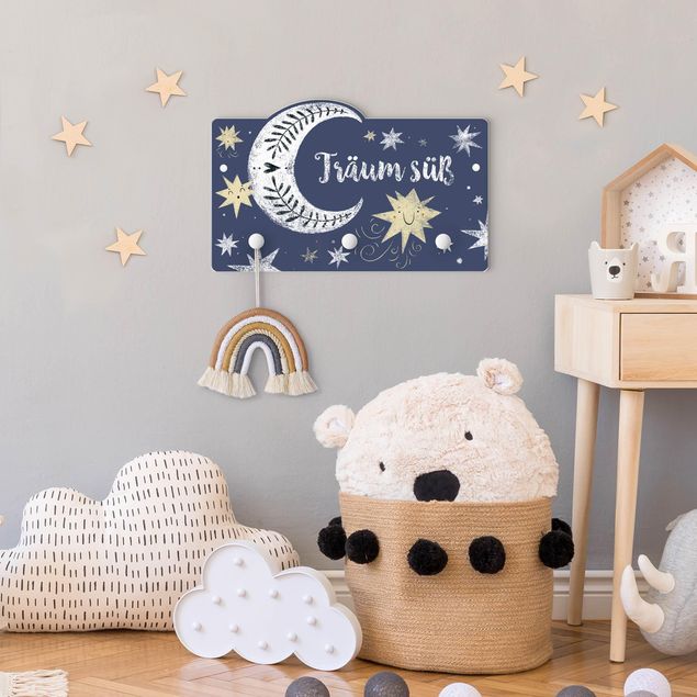 Wandkapstokken voor kinderen Dream Cute Moon And Stars