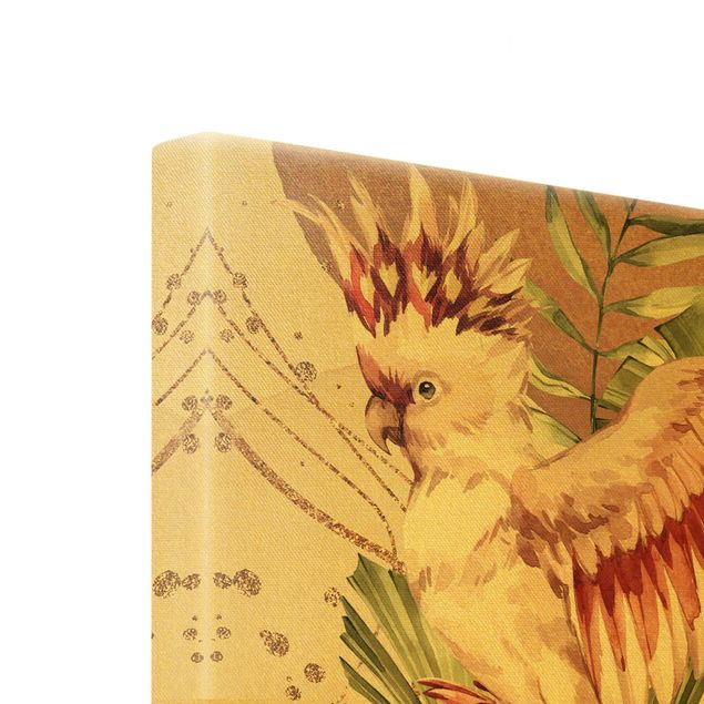 Canvas schilderijen - 2-delig  Tropical Birds Cockatoo