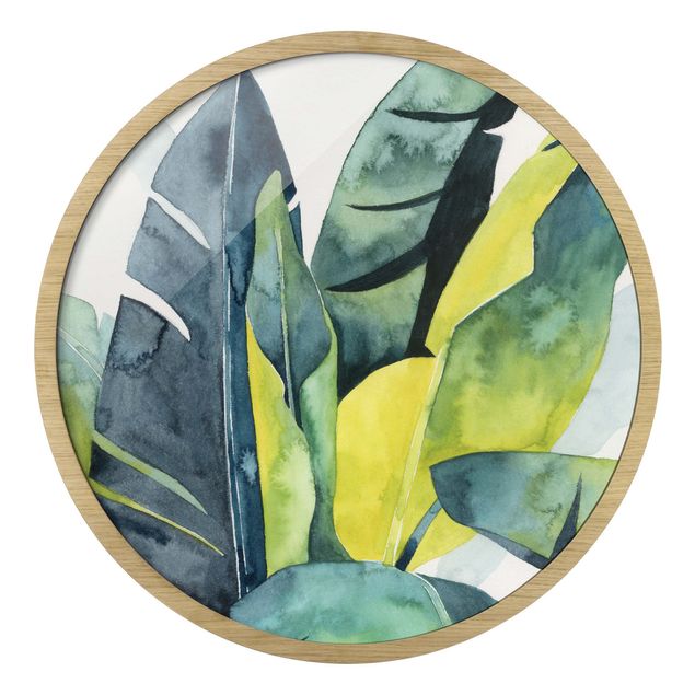 Rond schilderijen Fogliame tropicale - Banano