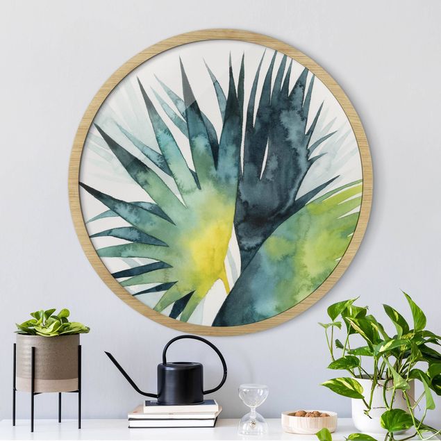 Rond schilderijen Fogliame tropicale - Palma a ventaglio