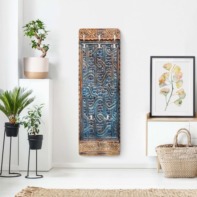 Wandkapstokken houten paneel Door With Moroccan Carving