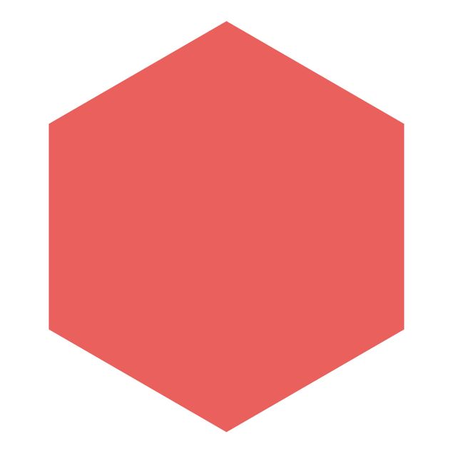 Hexagon Behang Vermillion