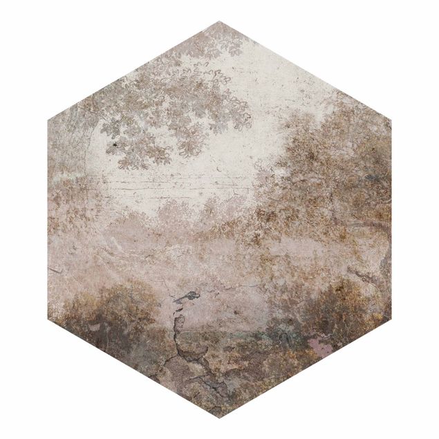Hexagon Behang - Hidden Forest On The Horizon