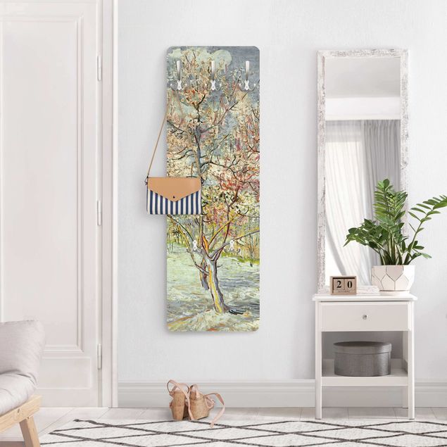 Wandkapstokken houten paneel Vincent van Gogh - Flowering Peach Trees