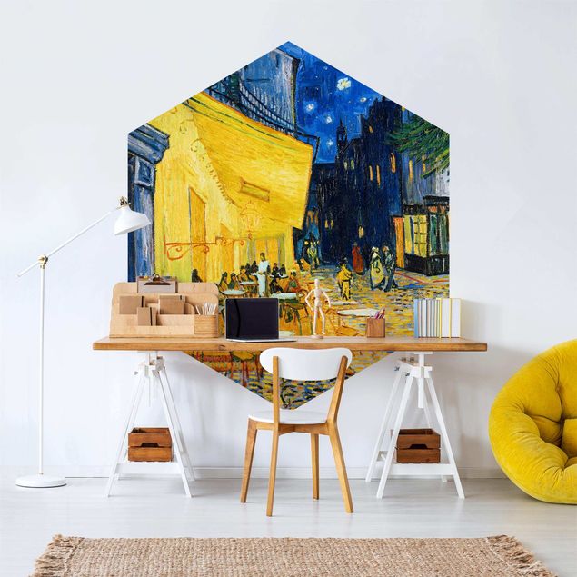 Hexagon Behang Vincent Van Gogh - Cafe Terrace In Arles