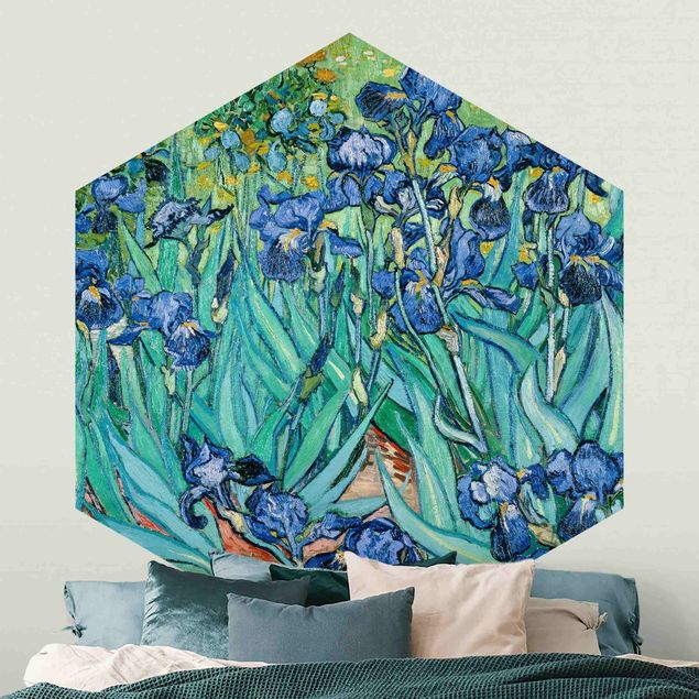 Hexagon Behang Vincent Van Gogh - Iris