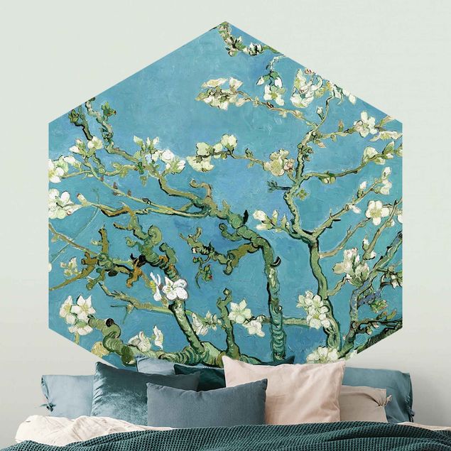 Hexagon Behang Vincent Van Gogh - Almond Blossom