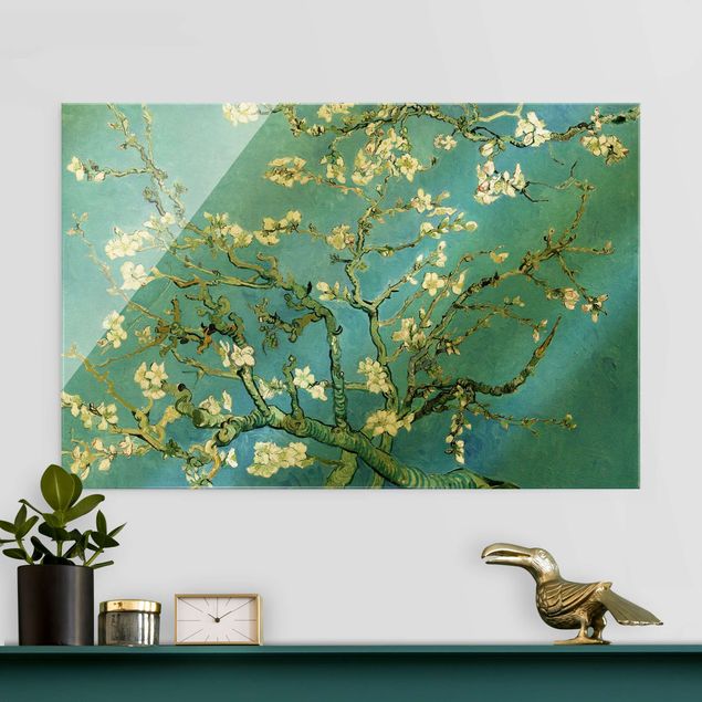 Glas Magnetboard Vincent Van Gogh - Almond Blossom