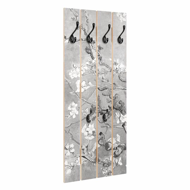 Wandkapstokken houten pallet Vincent Van Gogh - Almond Blossom Black And White