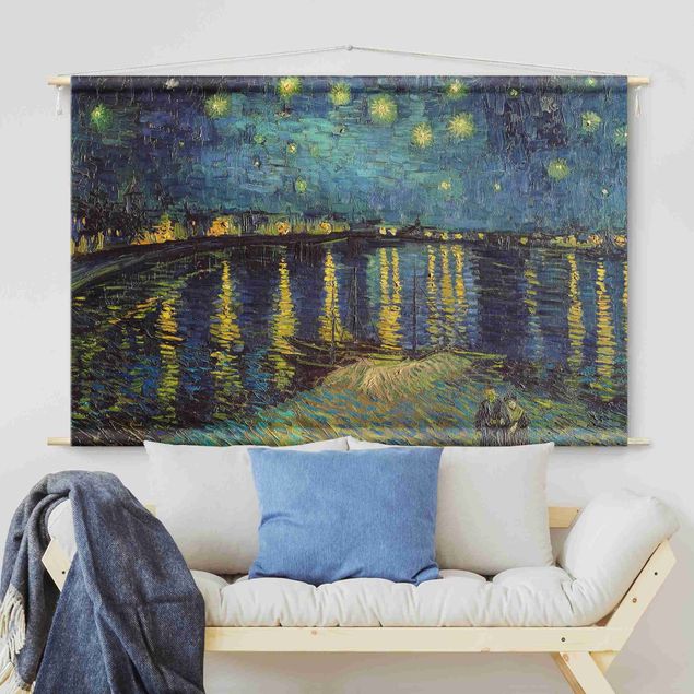 wandtapijten Vincent Van Gogh - Starry Night Over The Rhone