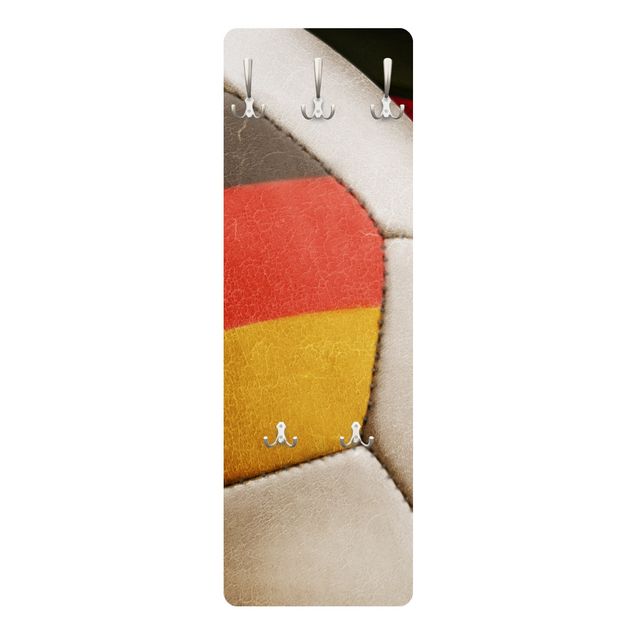 Wandkapstokken houten paneel Vintage Football Germany