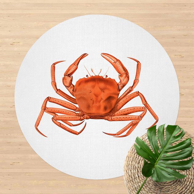buitentapijten Vintage Illustration Red Crab