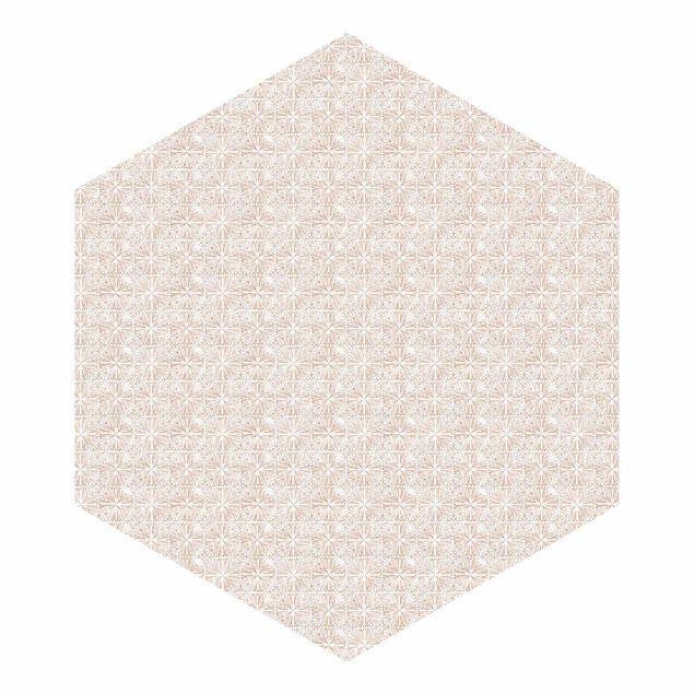 Hexagon Behang Vintage Pattern Filigree Art Deco