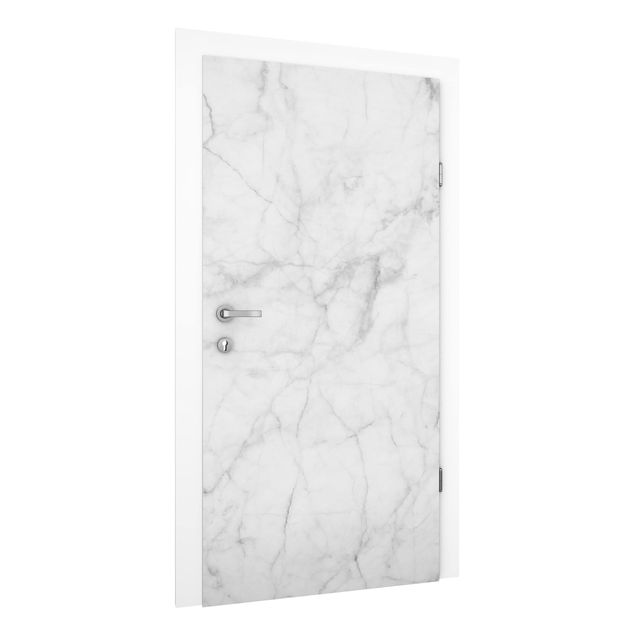 Deur behang Bianco Carrara