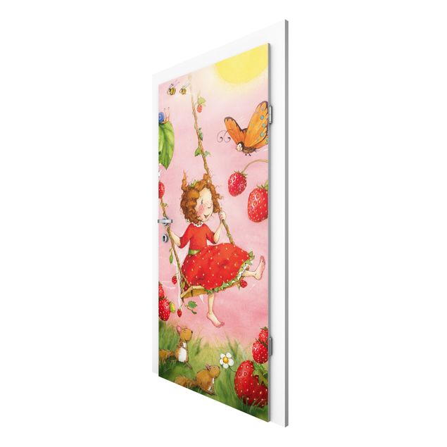 Deur behang Little Strawberry Strawberry Fairy - Tree Swing