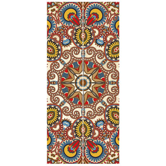 Deur behang Coloured Mandala