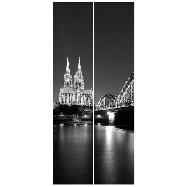 Deur behang Cologne At Night II