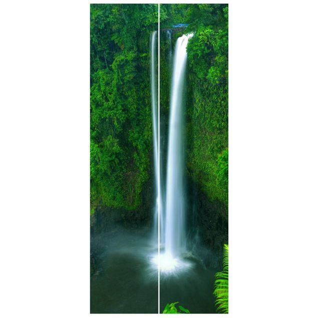 Deur behang Heavenly Waterfall