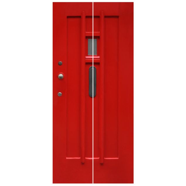Deur behang Red Door From Amsterdam